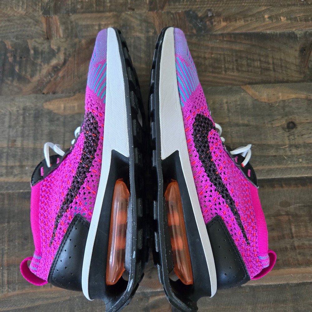 Nike Air Max Flyknit Racer Womens 7.5 Fuchsia Blue Sneaker, Neon Cybercore Y2K - Picture 7 of 8
